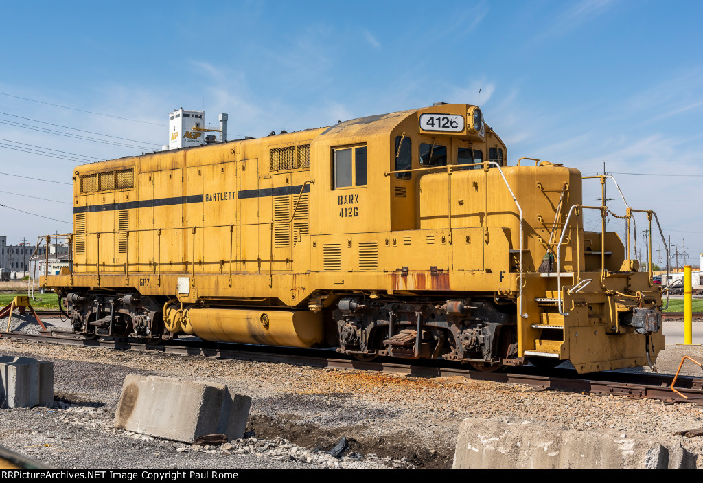 BARX 4126, EMD GP7, ex CNW 4126, ex CRIP 1292, at Bartlett Grain